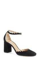 Women's Chloe Scalloped Ankle Strap D'orsay Pump Us / 35eu - Black