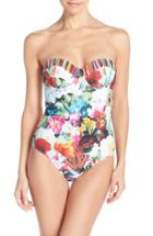 Women's Ted Baker London 'imari' Floral One-piece Swimsuit Dd/e (dd/3d Us) - Pink