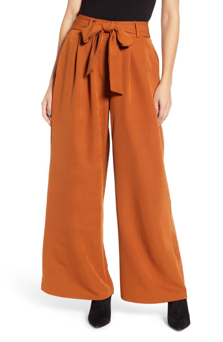 Women's Lira Clothing Fran Wide Leg Trousers - Metallic