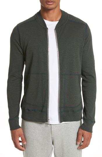 Men's Wings + Horns Slub Ribbed Bomber Jacket - Green