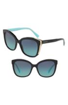 Women's Tiffany & Co. Diamond Point 55mm Gradient Square Sunglasses - Black Gradient