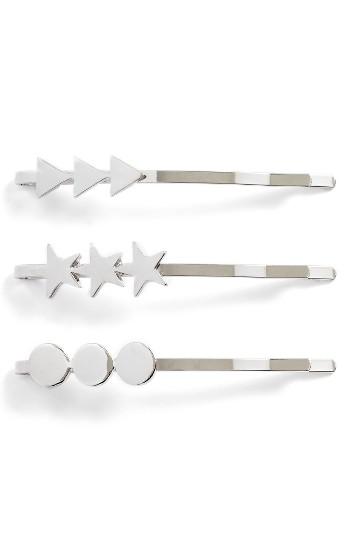Tasha Set Of 3 Metal Bobby Pins