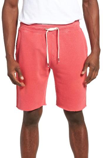 Men's 1901 Garment Dyed Cutoff Sweat Shorts - Red