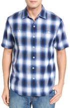 Men's Tommy Bahama Plaid For You Standard Fit Camp Shirt, Size - Blue