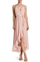 Women's Dress The Population Gia Backless Chiffon Wrap Dress - Pink