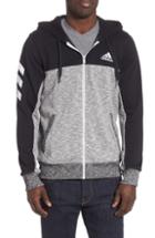 Men's Adidas Pick Up Colorblock Zip Hoodie, Size - Black
