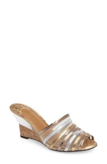 Women's J. Renee Bridgeway Wedge Sandal B - Metallic