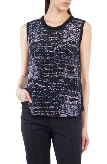 Women's Akris Punto Twilight Print Silk & Wool Top