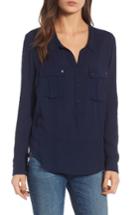Women's Ag Nevada Cotton Henley Shirt - Blue