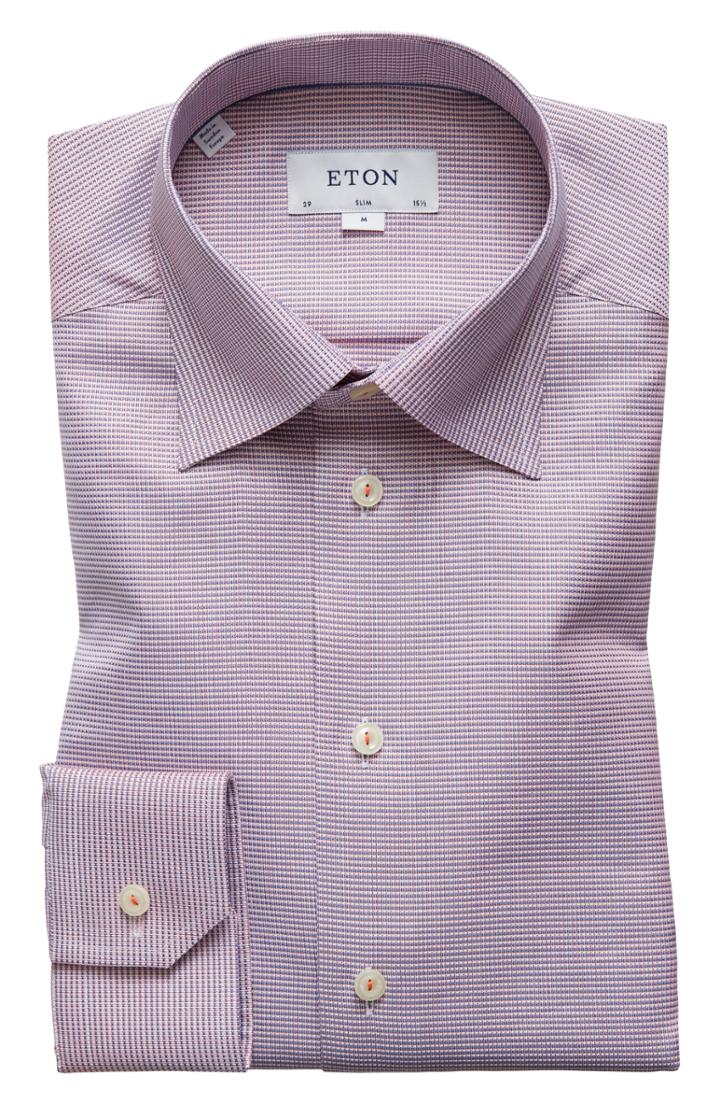 Men's Eton Slim Fit Dress Shirt - Pink