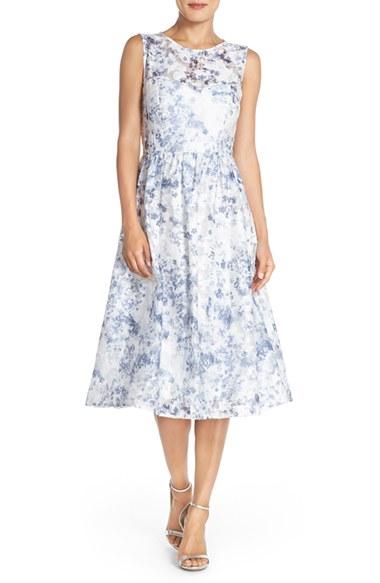 Women's Eci Embroidered Mesh Midi Dress