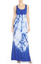 Women's Fraiche By J Tie Dye Empire Waist Maxi Dress