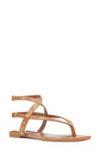 Women's Nine West Simcha Studded Wraparound Sandal M - Beige