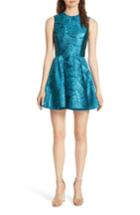 Women's Alice + Olivia Stasia Paisley Fit & Flare Dress - Blue/green