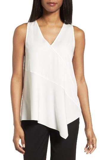 Women's Classiques Entier Asymmetrical Stretch Silk Top - Ivory