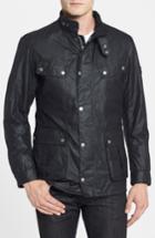 Men's Barbour 'duke' Regular Fit Waterproof Waxed Cotton Jacket - Black