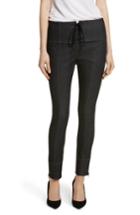 Women's Cinq A Sept Andie Lace Front Skinny Ankle Jeans - Black