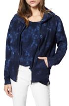 Women's Sanctuary Venice Soft Tie Dye Zip Front Cotton Hoodie - Blue