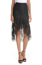 Women's Alice + Olivia Triss High/low Lace Skirt - Black