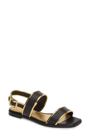 Women's Tory Burch Delaney Double Strap Sandal M - Black