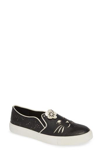 Women's Karl Lagerfeld Edison Slip-on Cat Sneaker M - Black