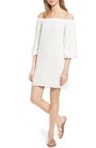 Women's Soprano Bell Sleeve Off The Shoulder Dress - Ivory