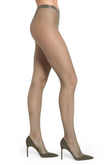 Women's Falke Autumn Basket Fishnet Tights - Blue/green