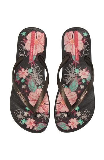 Women's Ipanema Ana Blossom Print Flip Flop M - Black