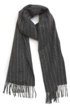 Men's Hickey Freeman Pinstripe Cashmere Scarf, Size - Grey