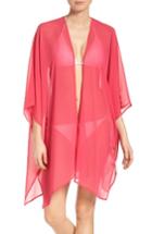 Women's Halogen Chiffon Cover-up Kimono, Size - Pink