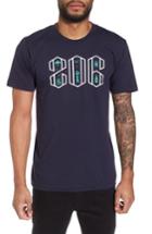 Men's Casual Industrees Area Code Icons Graphic T-shirt - Blue