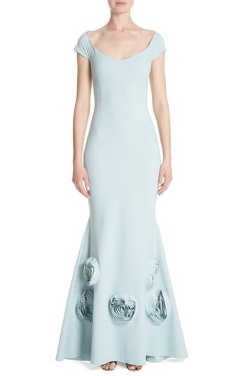 Women's Chiara Boni La Petite Robe Lobelia Rose Hem Mermaid Gown Us / 38 It - Blue