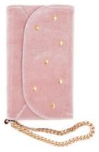 Sonix Embellished Velvet Iphone X Wristlet - Pink