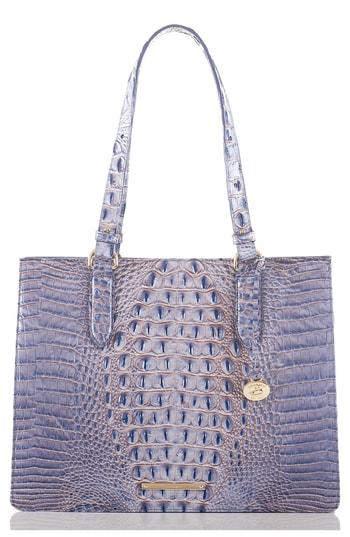 Brahmin Medium Camille Leather Tote - Blue