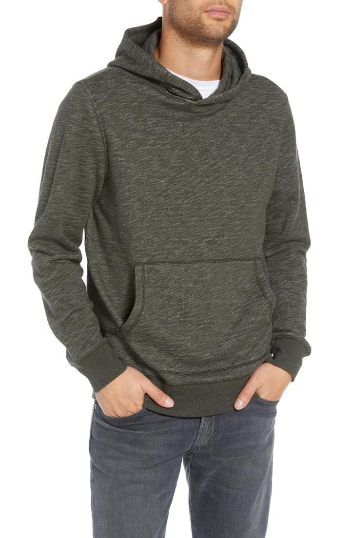 Men's Treasure & Bond Regular Fit French Terry Pullover Hoodie, Size - Green