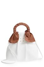 Trademark Hazel Leather Shopper - White