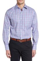 Men's Peter Millar Grand Voyage Regular Fit Tattersall Sport Shirt - Blue