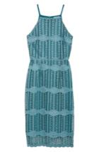 Women's Nsr Lace Halter Midi Dress - Blue