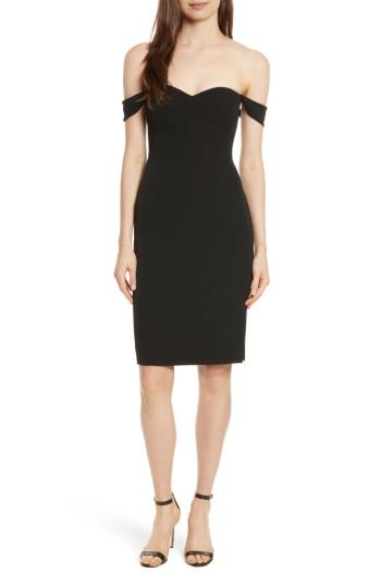 Women's Milly Karen Italian Cady Off The Shoulder Dress - Black