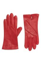 Women's Nordstrom Lambskin Leather Gloves - Red