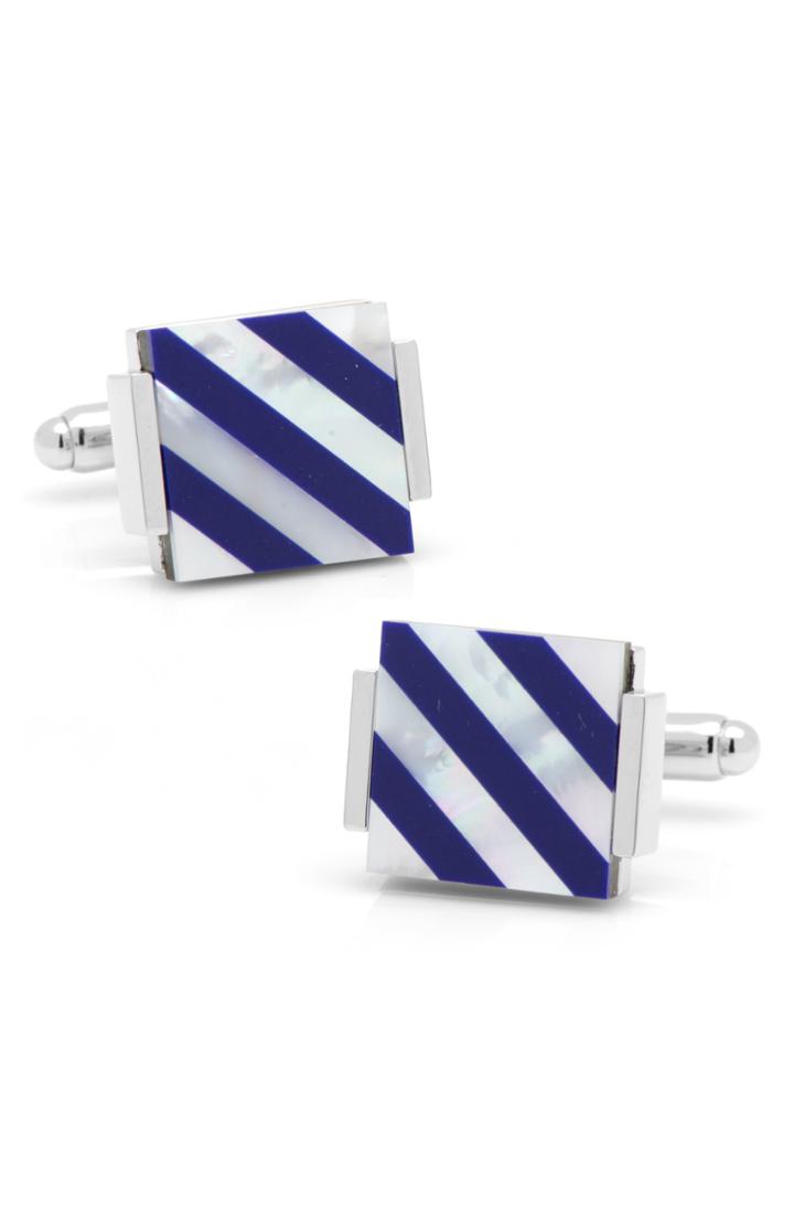 Men's Cufflinks, Inc. Mother-of-pearl & Lapis Lazuli Cuff Links