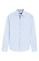 Men's Stone Rose Slim Fit Dot Sport Shirt (l) - Blue