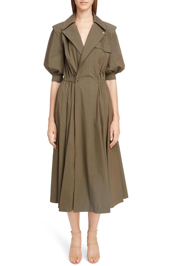 Women's Toga Trench Taffeta Shirtdress Us / 36 Fr - Brown