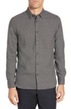 Men's Ted Baker London Wapping Slim Fit Textured Shirt (l) - Black