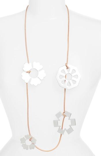 Women's Tory Burch Geo Multi Charm Necklace