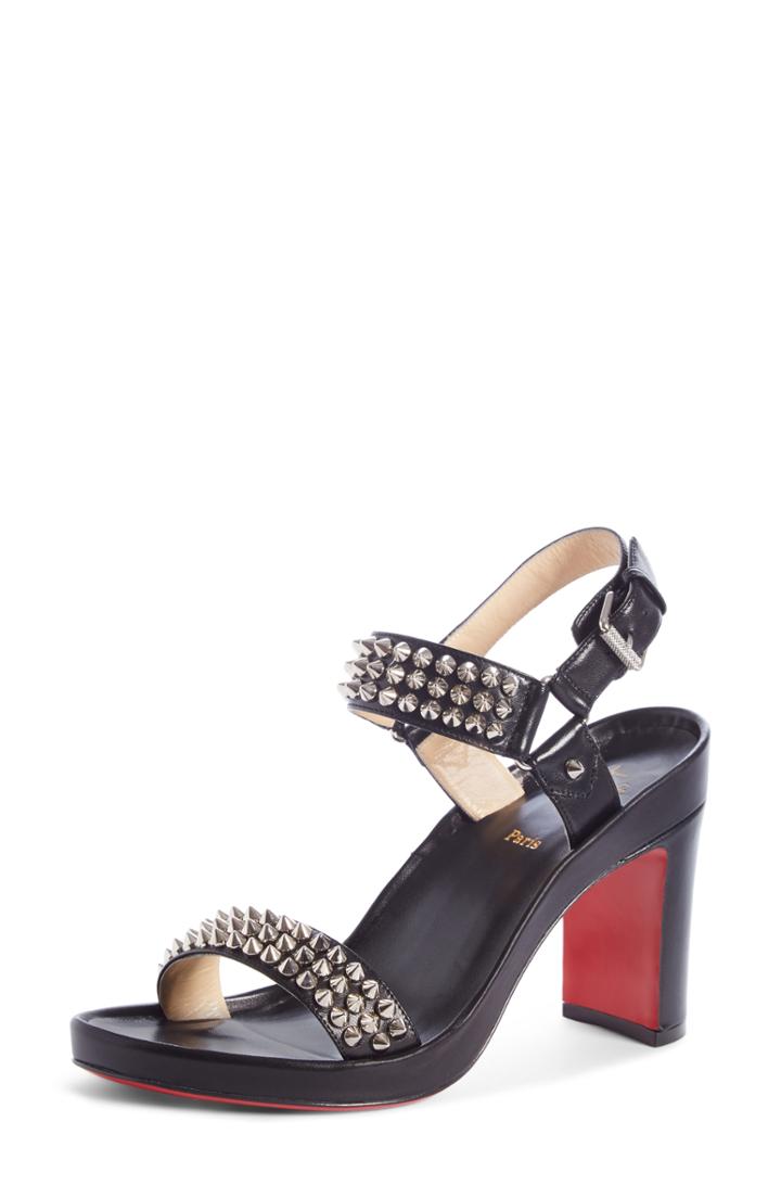 Women's Christian Louboutin Bikool Spike Strap Sandal