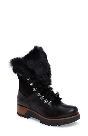 Women's Rudsak Tsar Genuine Rabbit Fur Boot Eu - Black