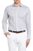Men's Thomas Dean Microprint Sport Shirt - Blue