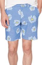 Men's Original Penguin P55 Exploded Daisy Print Oxford Shorts - Blue