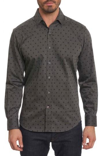 Men's Robert Graham Gabe Tailored Fit Sport Shirt X-large - Black